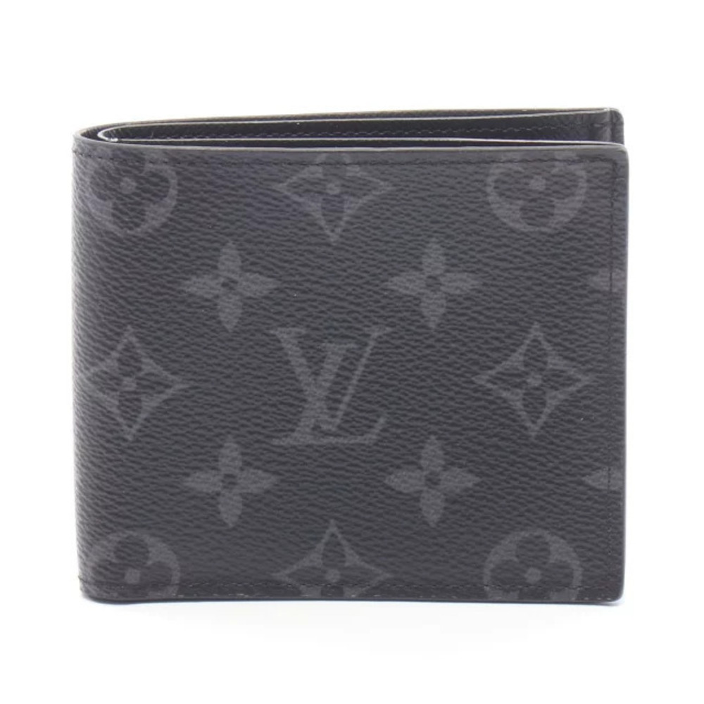 Louis Vuitton Portefeuille Marco NM Monogram Eclipse Black Bi fold Wallet Black